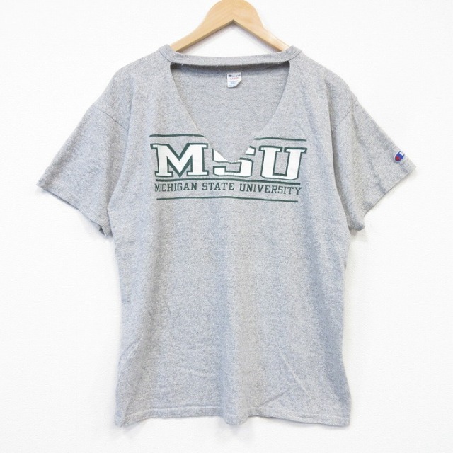 チャンピオン 80s 半袖Tシャツ ミシガンカレッジ グレー メンズL相当 | 古着