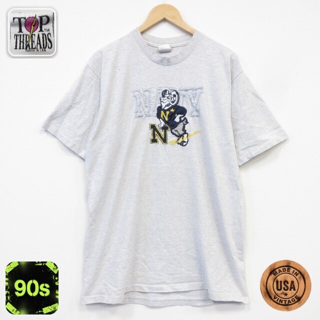 【20%OFF】90s 半袖Tシャツ ミリタリー ネイビー メンズXL相当 | 古着