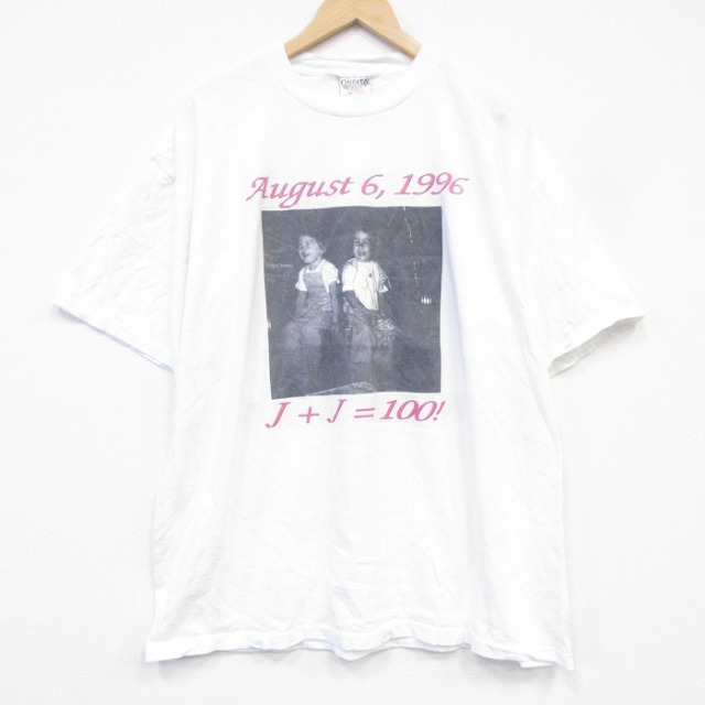 オニータ 90s 半袖Tシャツ フォトプリント ホワイト メンズXL相当 | 古着