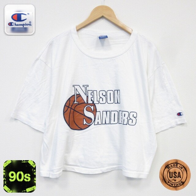 チャンピオン 90s 半袖Tシャツ バスケットボール ホワイト メンズXL相当 | 古着