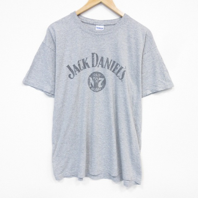 00s 半袖Tシャツ ジャックダニエル グレー メンズXL相当 | 古着