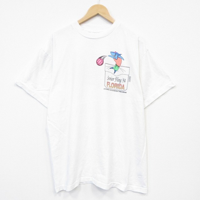 90s 半袖Tシャツ ビーチバレー ホワイト メンズXL相当 | 古着