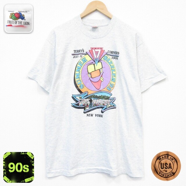 90s 半袖Tシャツ ニューヨーク グレー メンズL相当 | 古着