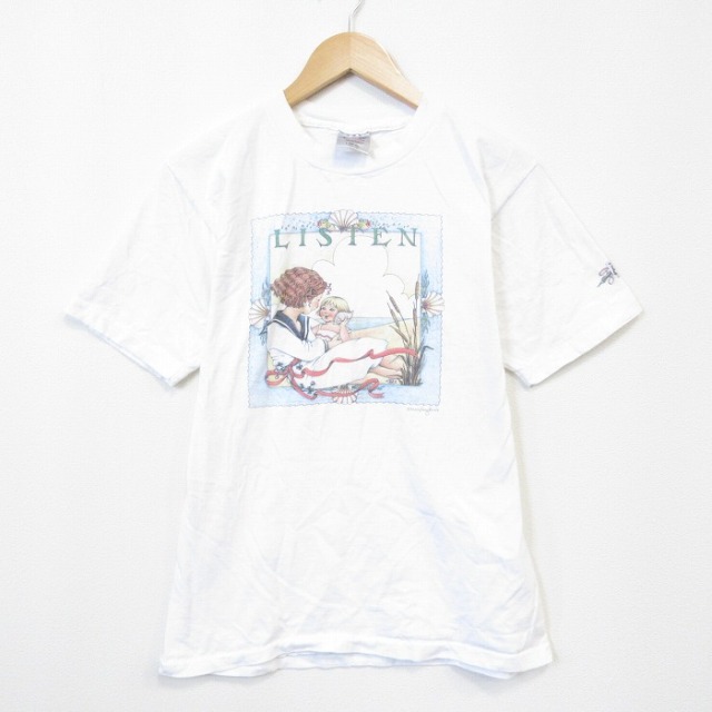オニータ 90s 半袖Tシャツ メアリーエンゲルブライト ホワイト メンズXL相当 | 古着