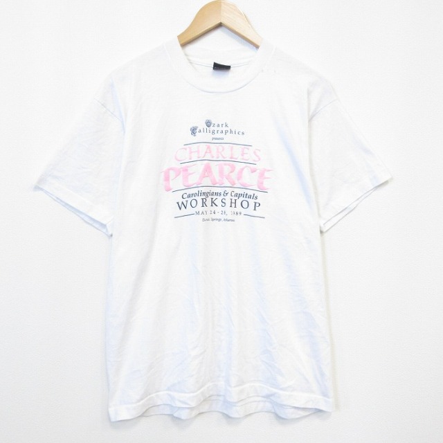 スクリーンスターズ 80s 半袖Tシャツ PEARCE ホワイト メンズL相当 | 古着
