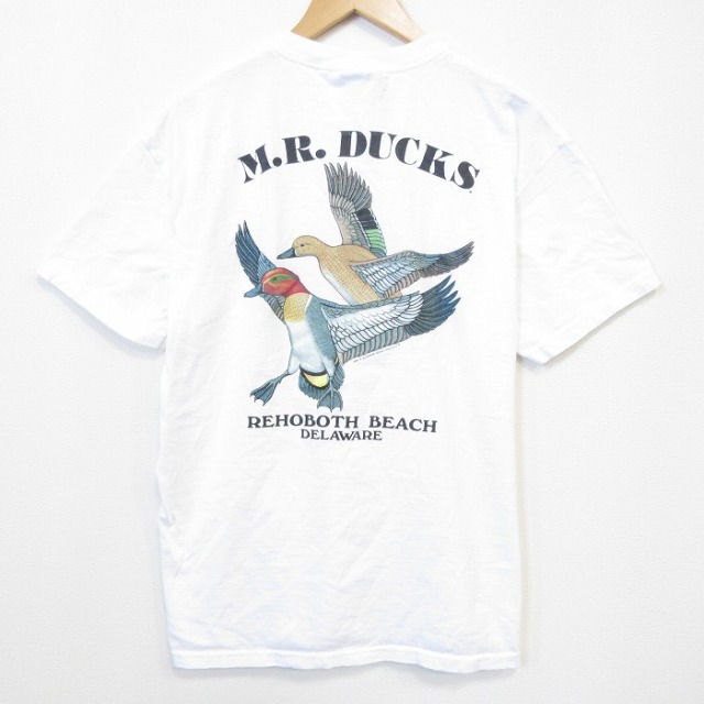 M.R.DUCKS 90s 半袖Tシャツ 鳥 ホワイト メンズXL相当 | 古着