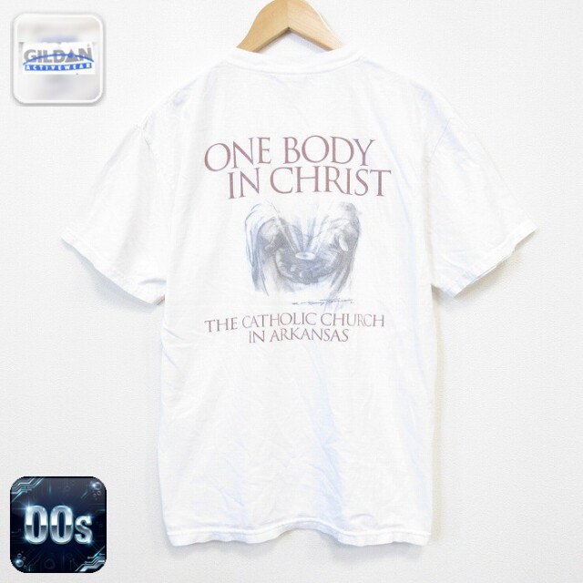 00s 半袖Tシャツ キリスト ホワイト メンズL相当 | 古着