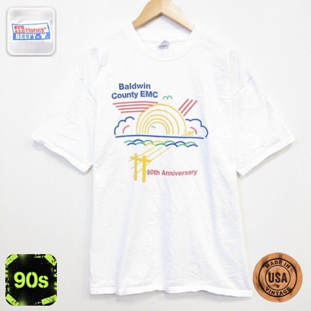 ヘインズ 90s 半袖Tシャツ Baldwin ホワイト メンズXL相当 | 古着