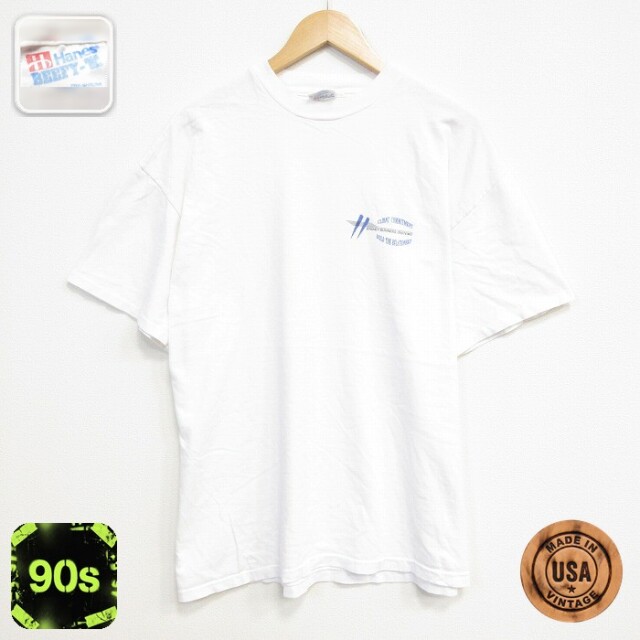 ヘインズ 90s 半袖Tシャツ ビジネス ホワイト メンズXL相当 | 古着