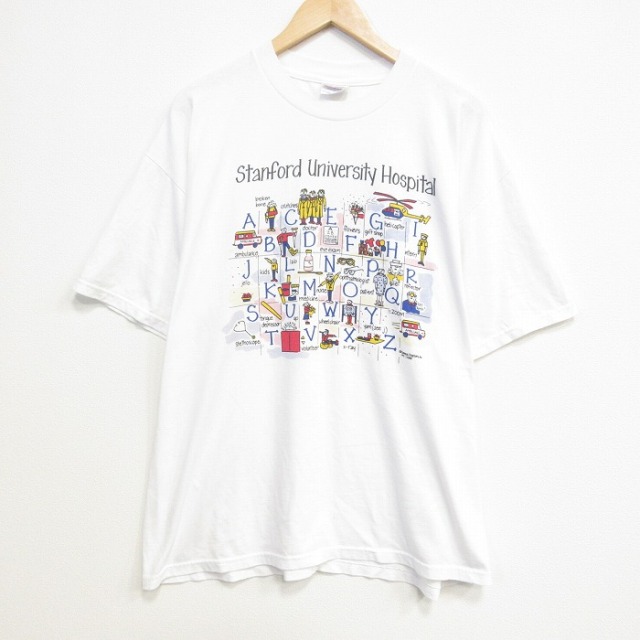 ヘインズ 90s 半袖Tシャツ スタンフォード ホワイト メンズXL相当 | 古着