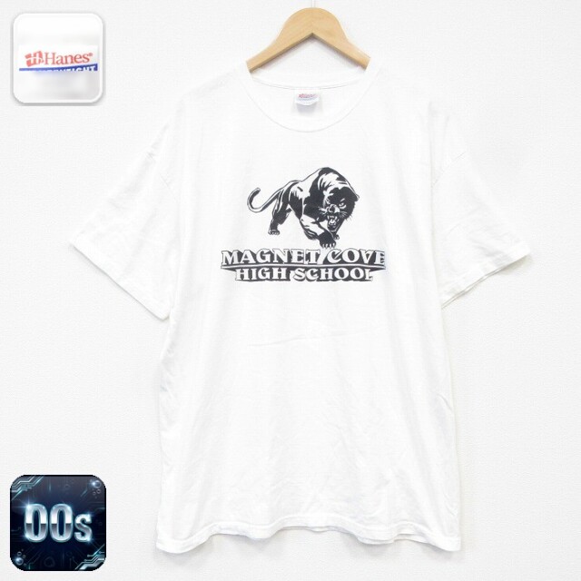 ヘインズ 00s 半袖Tシャツ 企業広告 ホワイト メンズXL相当 | 古着