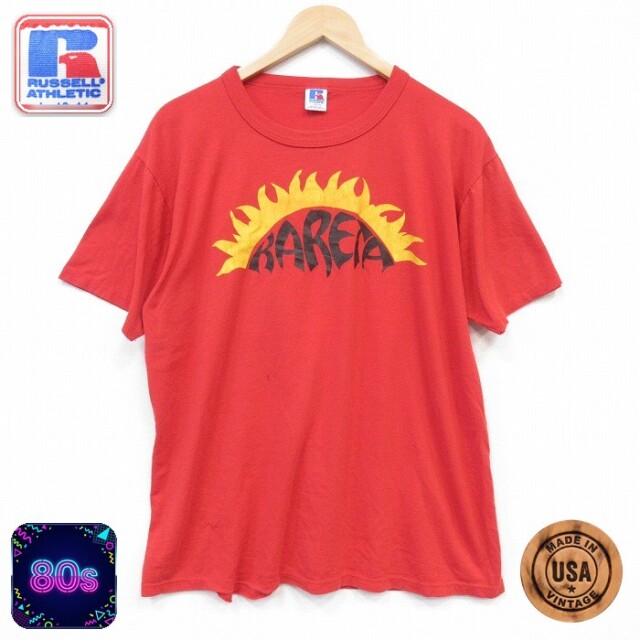 ラッセル 80s 半袖Tシャツ KARETA レッド メンズL相当 | 古着