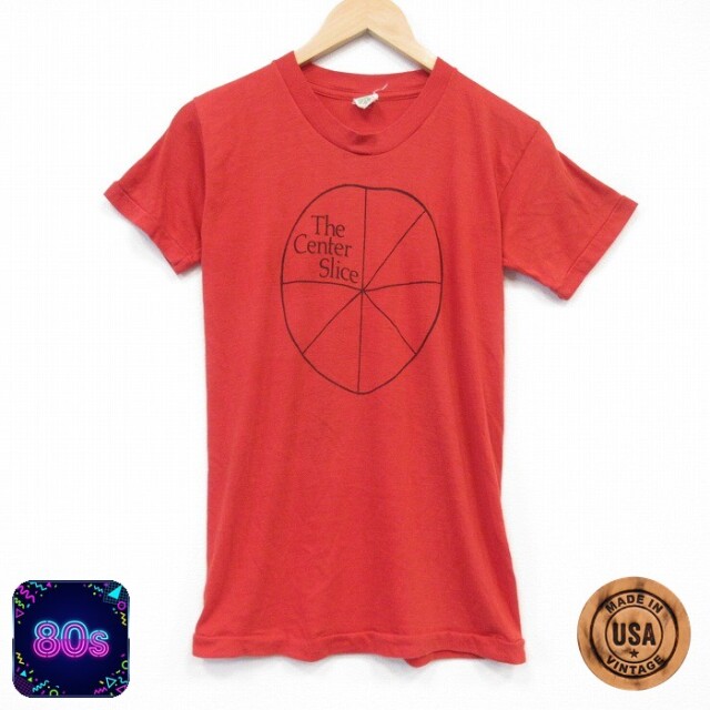 スクリーンスターズ 80s 半袖Tシャツ スライス レッド メンズS相当 | 古着