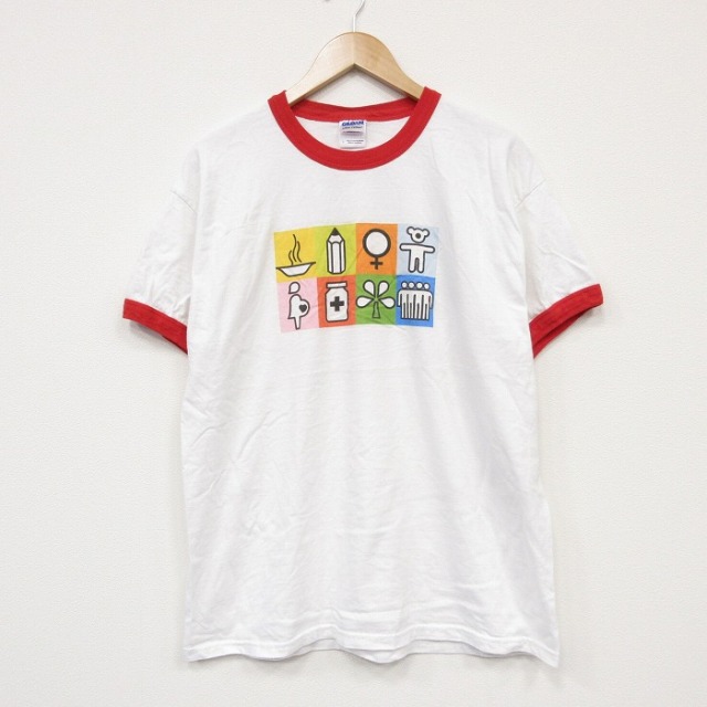 00s 半袖Tシャツ 鉛筆 ホワイト メンズL相当 | 古着