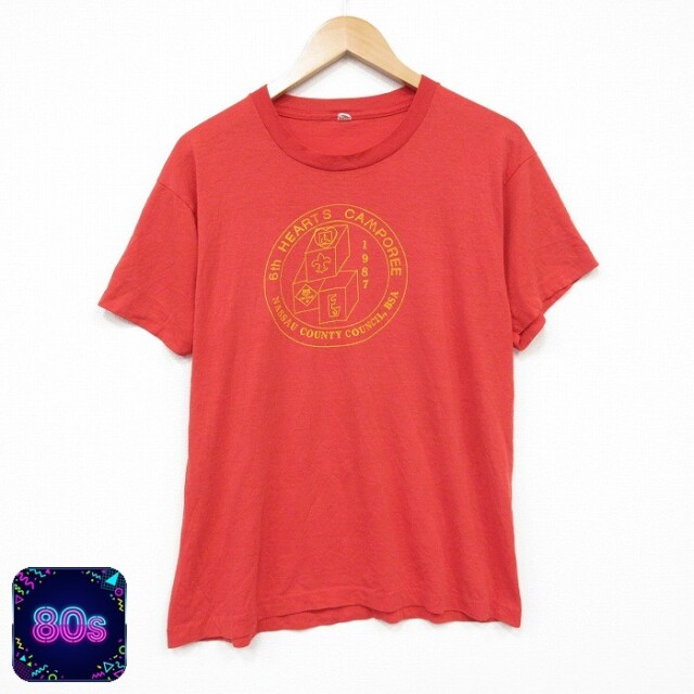 80s 半袖Tシャツ ボーイスカウト レッド メンズL相当 | 古着