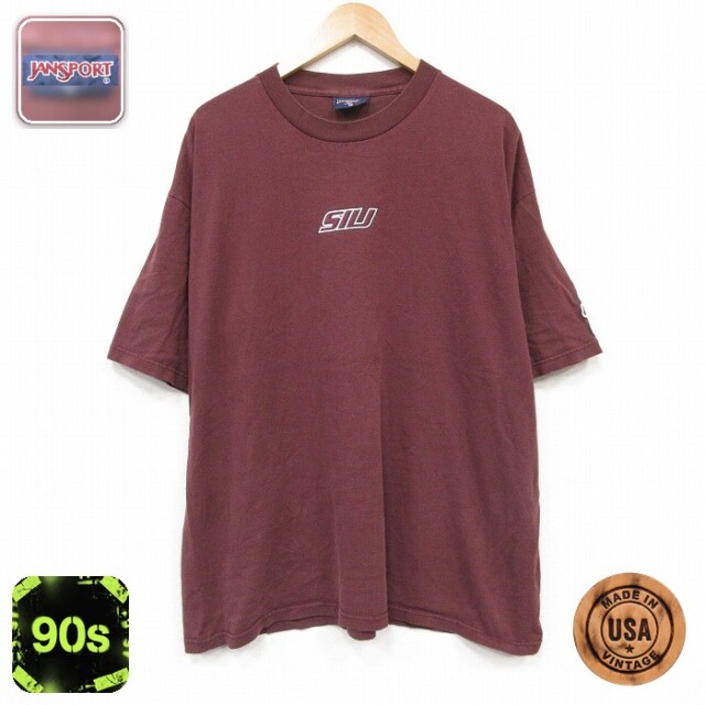 ジャンスポーツ 90s 半袖Tシャツ SIU バーガンディ メンズXL相当 | 古着
