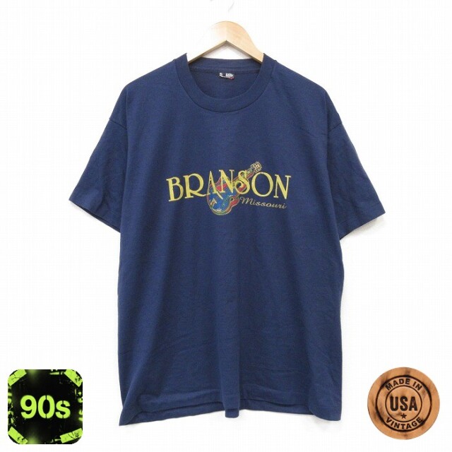 90s 半袖Tシャツ BRANSON ネイビー メンズXL相当 | 古着