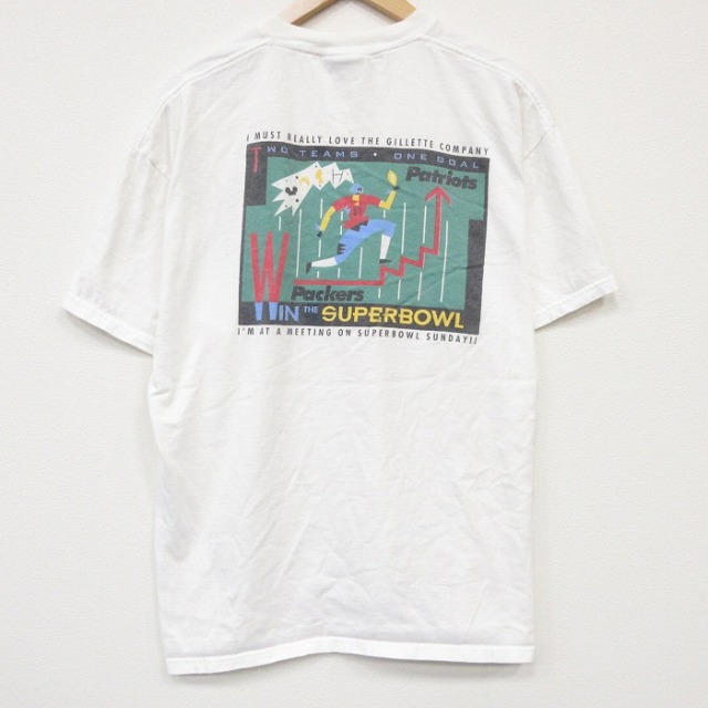 リー 90s 半袖Tシャツ スーパーボウル ホワイト メンズXL相当 | 古着