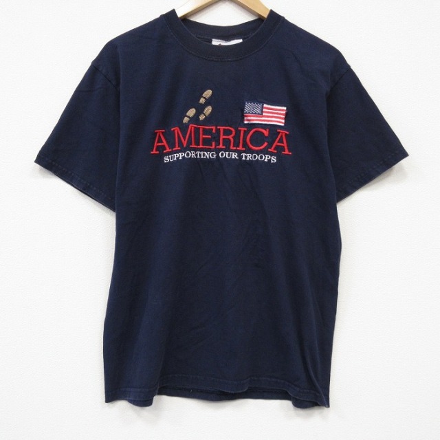 00s 半袖Tシャツ ネイビー メンズL相当 | 古着