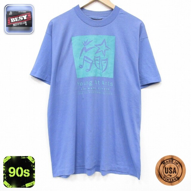 フルーツオブザルーム 90s 半袖Tシャツ Young ブルー メンズXL相当 | 古着