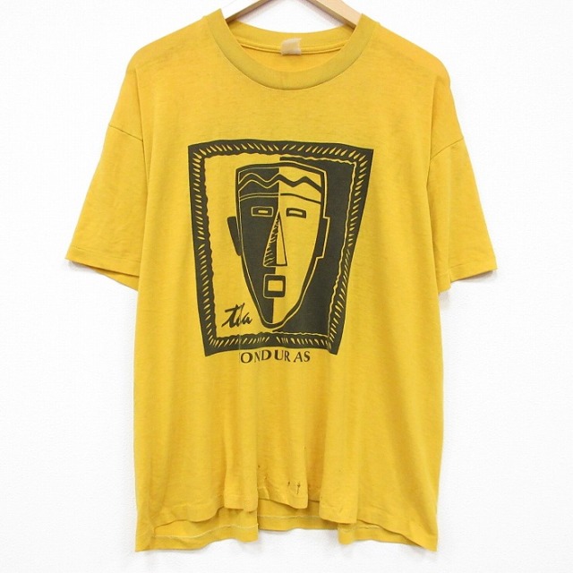 90s 半袖Tシャツ HONDURAS イエロー メンズXL相当 | 古着
