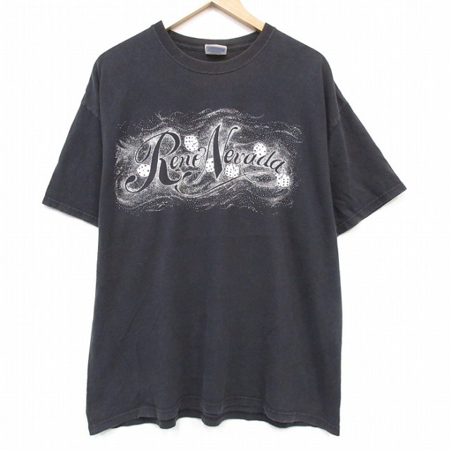 ヘインズ 00s 半袖Tシャツ サイコロ ブラック メンズXL相当 | 古着