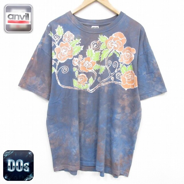 00s 半袖Tシャツ タイダイ ブルー メンズXL相当 | 古着