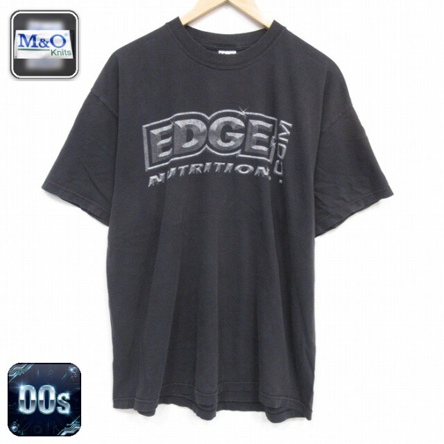 00s 半袖Tシャツ EDGE ブラック メンズXL相当 | 古着