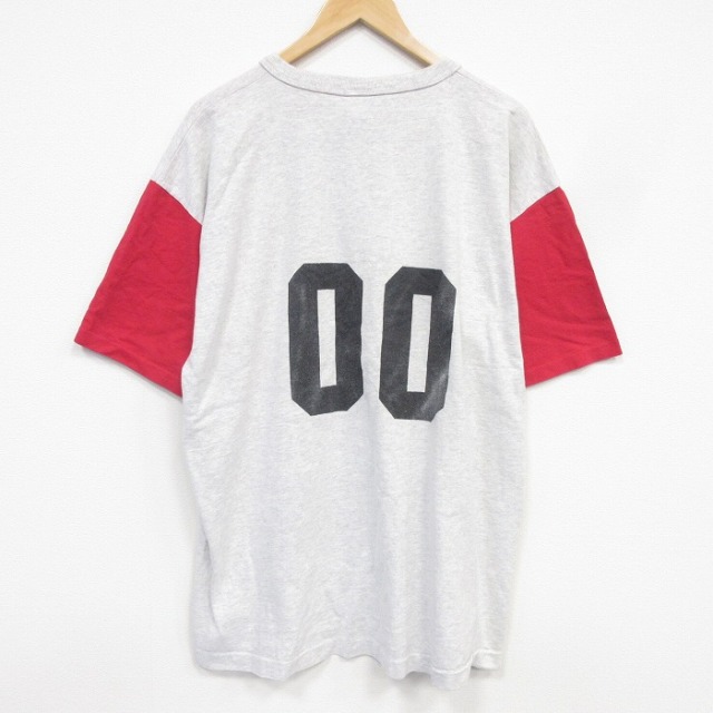 90s 半袖Tシャツ ツートンカラー グレー メンズXL相当 | 古着