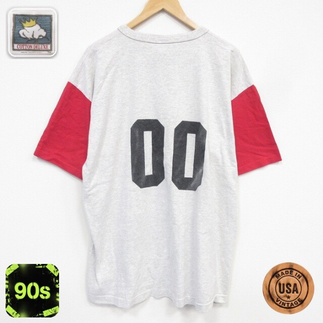 90s 半袖Tシャツ ツートンカラー グレー メンズXL相当 | 古着