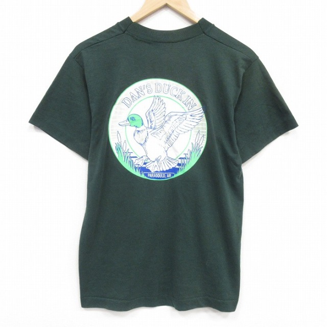 90s 半袖Tシャツ 鳥 グリーン メンズM相当 | 古着