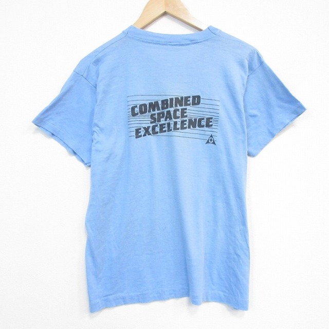 80s 半袖Tシャツ SPACE ライトブルー メンズL相当 | 古着