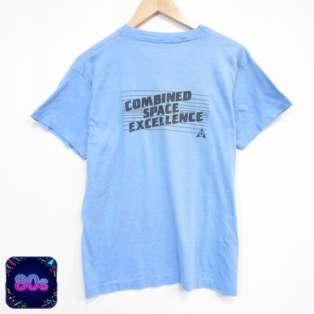 80s 半袖Tシャツ SPACE ライトブルー メンズL相当 | 古着