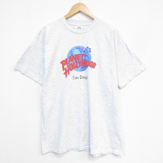 90s 半袖Tシャツ プラネットハリウッド グレー メンズXL相当 | 古着