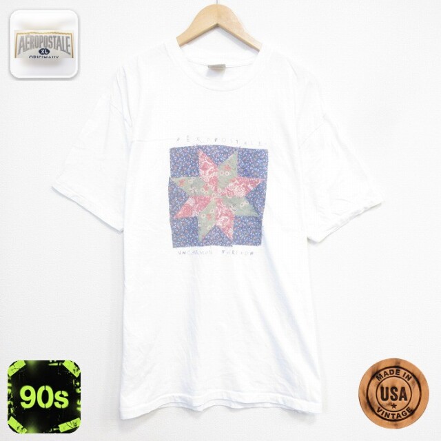 エアロポステール 90s 半袖Tシャツ ホワイト メンズXL相当 | 古着