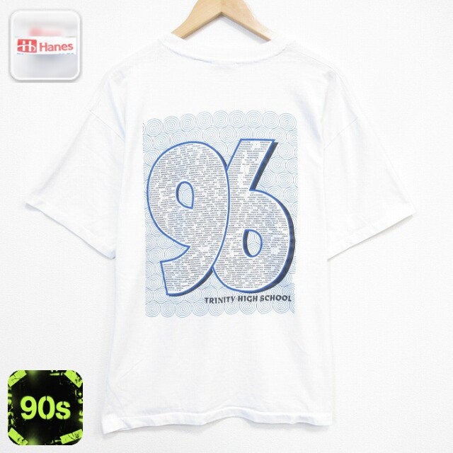 ヘインズ 90s 半袖Tシャツ ハイスクール ホワイト メンズXL相当 | 古着
