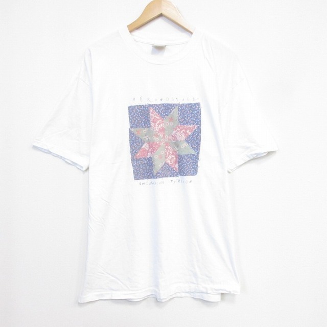 エアロポステール 90s 半袖Tシャツ ホワイト メンズXL相当 | 古着