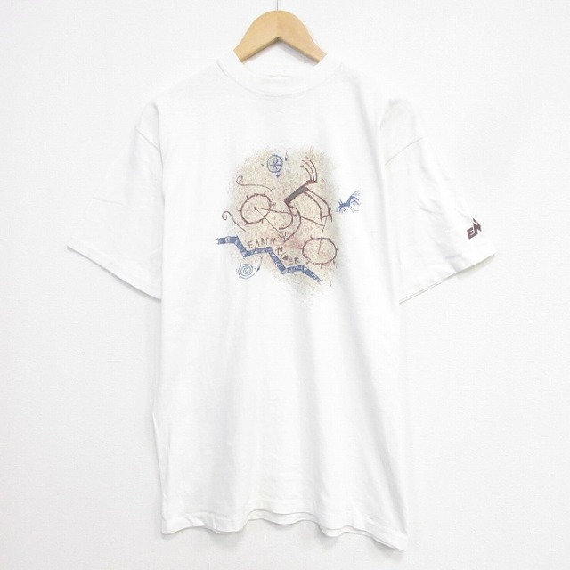 90s 半袖Tシャツ 民族 ホワイト メンズL相当 | 古着