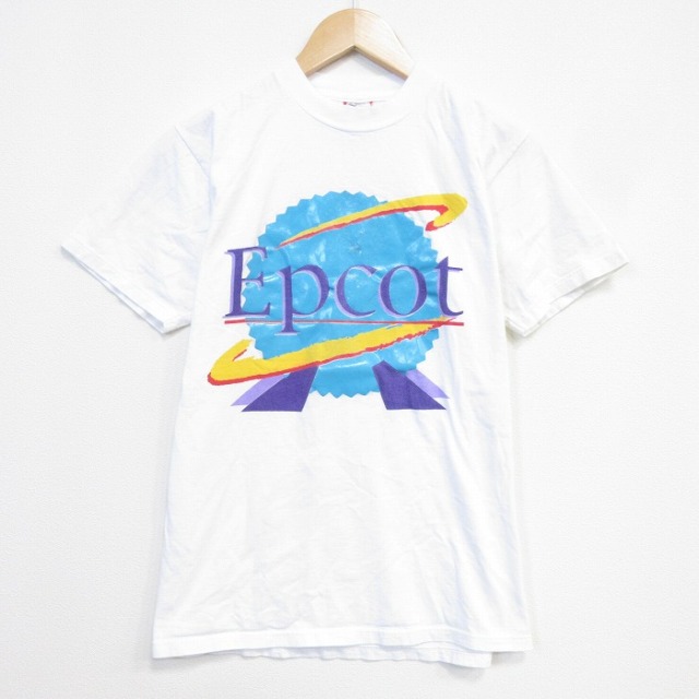 ディズニー 90s 半袖Tシャツ エプコット ホワイト メンズM相当 | 古着