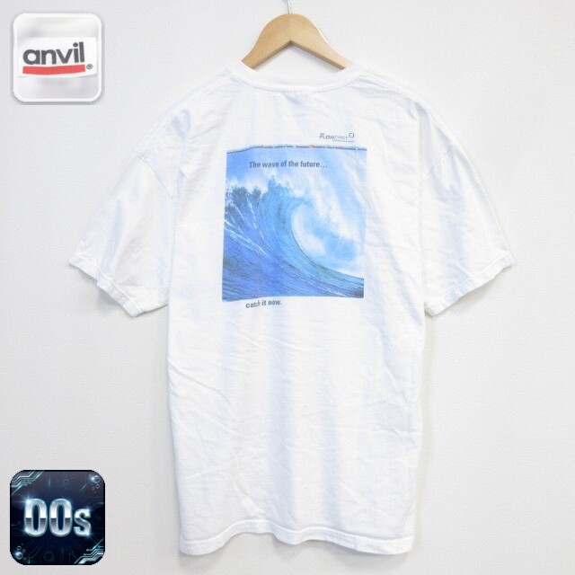 00s 半袖Tシャツ 波 ホワイト メンズXL相当 | 古着