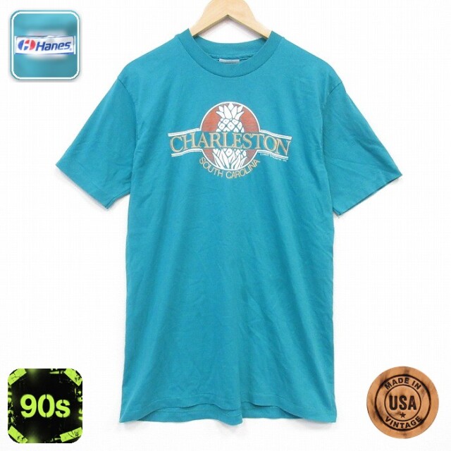 ヘインズ 90s 半袖Tシャツ サウスカロライナ グリーン メンズM相当 | 古着