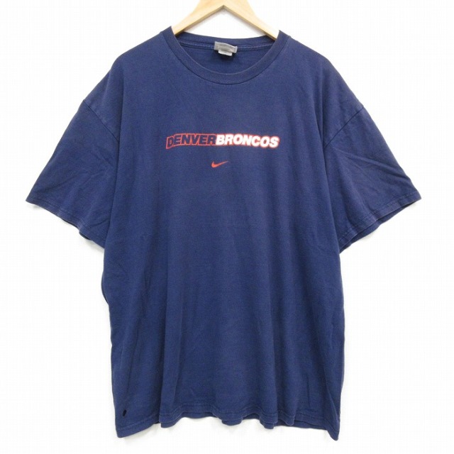 ナイキ 00s 半袖Tシャツ NFLデンバーブロンコス ネイビー メンズXL相当 | 古着