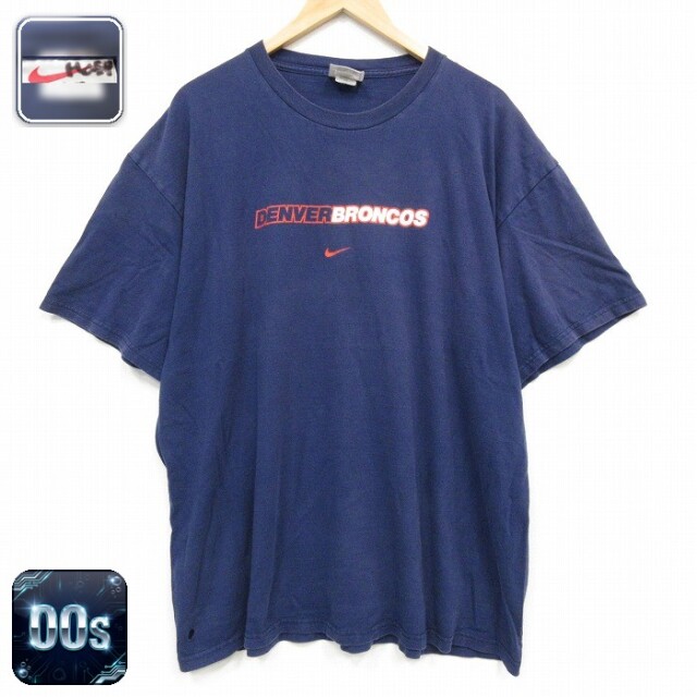 ナイキ 00s 半袖Tシャツ NFLデンバーブロンコス ネイビー メンズXL相当 | 古着
