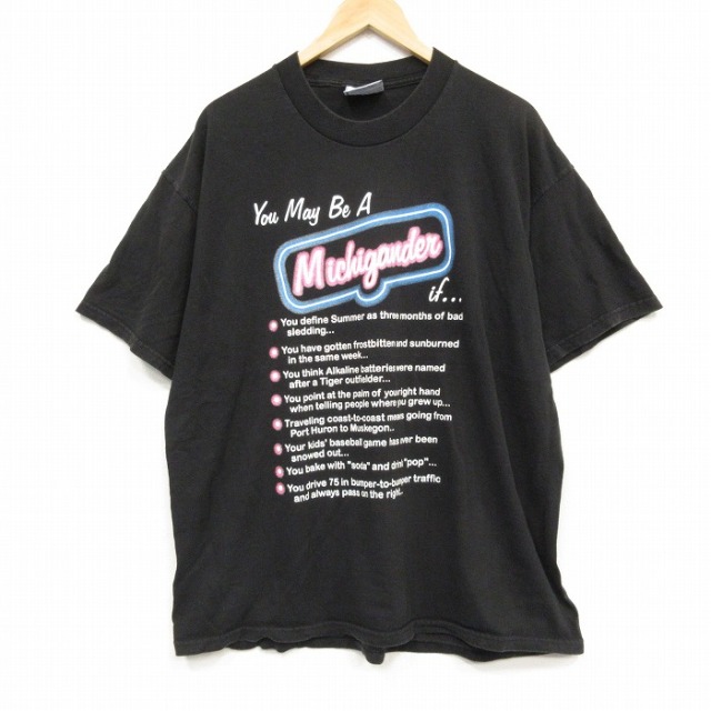 リー 90s 半袖Tシャツ メッセージ ブラック メンズXL相当 | 古着