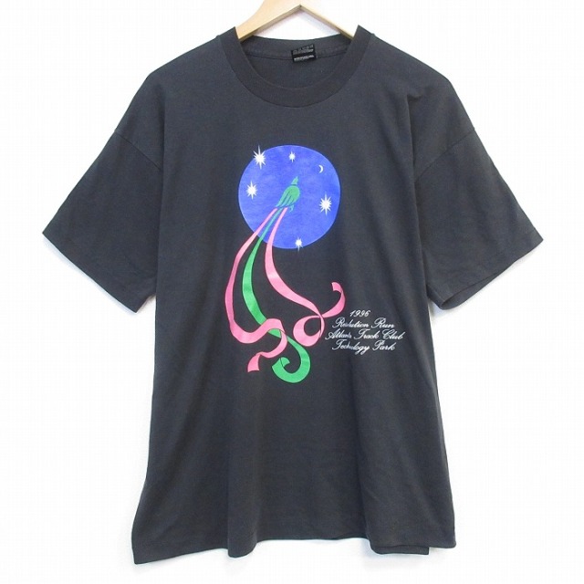 フルーツオブザルーム 90s 半袖Tシャツ リボン ブラック メンズXL相当 | 古着