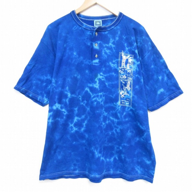 00s 半袖Tシャツ SAN JOSEタイダイ ブルー メンズXL相当 | 古着