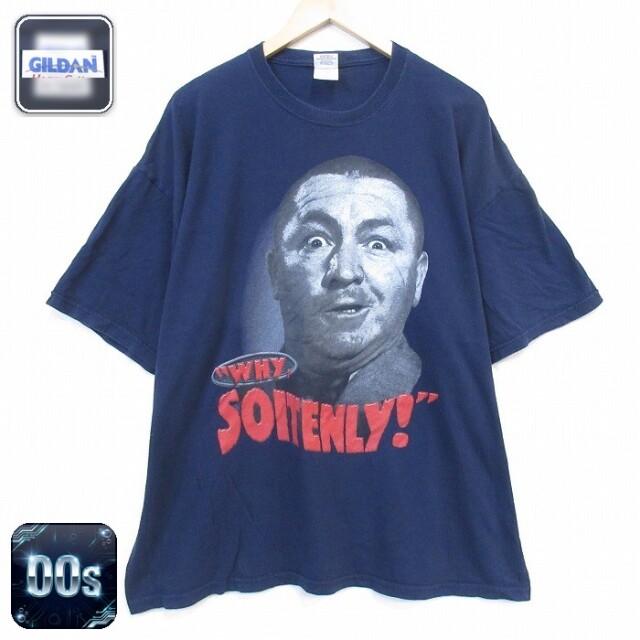 00s 半袖Tシャツ スリーストゥージス ネイビー メンズXL相当 | 古着