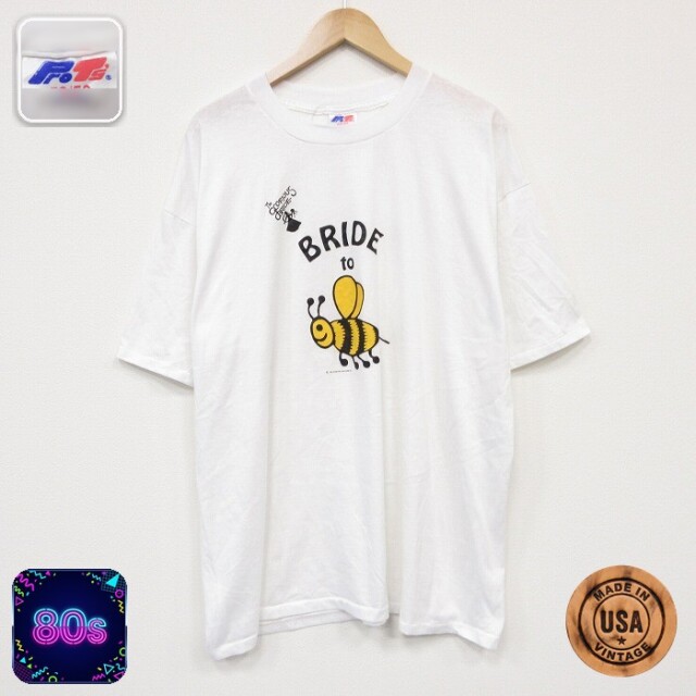 半袖Tシャツ ハチ ホワイト メンズXL相当 | 古着