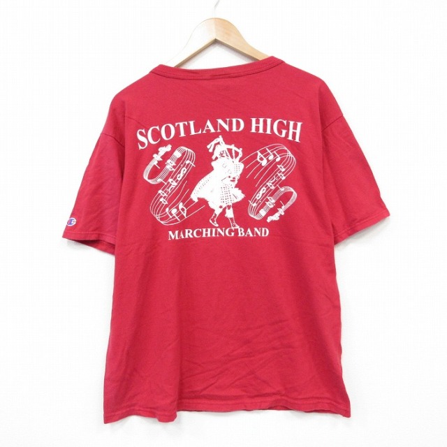 90s 半袖Tシャツ マーチングバンド レッド メンズL相当 | 古着