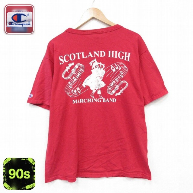 90s 半袖Tシャツ マーチングバンド レッド メンズL相当 | 古着